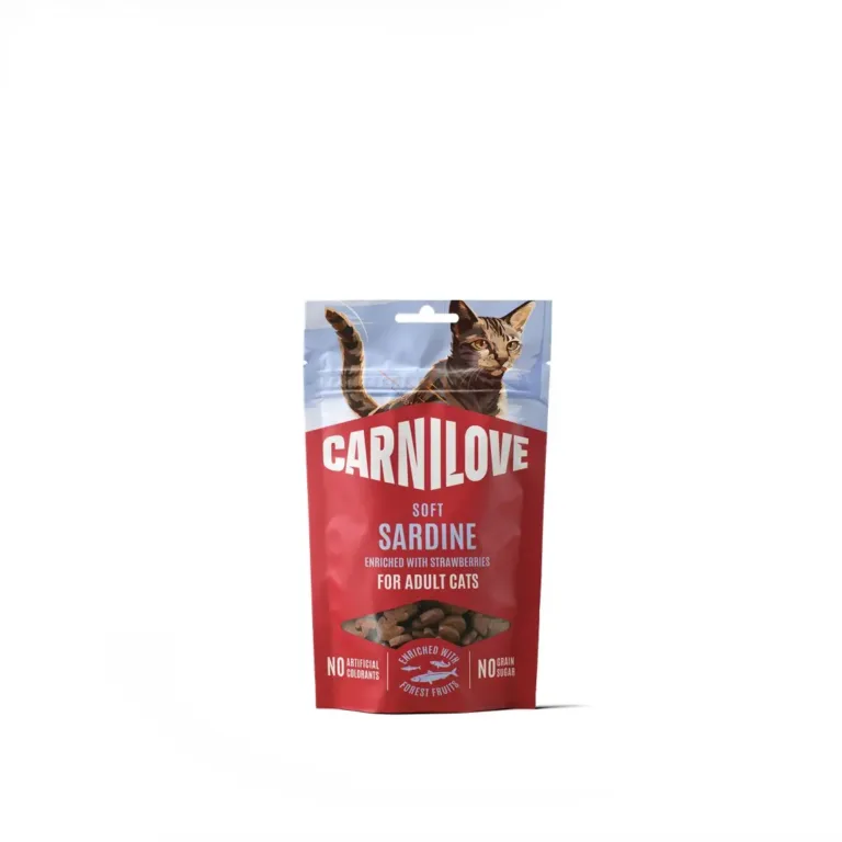 М'які ласощі для котів Carnilove з сардиною та полуницею, 50 г