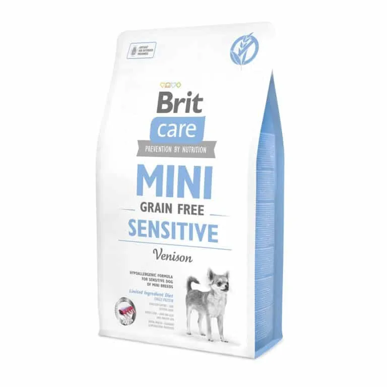 Сухий корм Brit Care Sensitive Grain Free для дорослих собак мініатюрних порід беззерновий з олениною