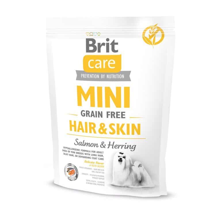 Сухий корм Brit Care Mini Hair & Skin з лососем і оселедцем для собак малих порід