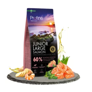 Сухий корм для цуценят та молодих собак великих порід Profine Junior Large Salmon з лососем та картоплею