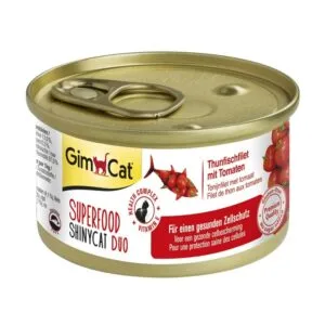 Вологий корм GimCat Shiny Cat Superfood з тунцем і помідором для котів, 70 г