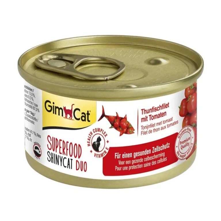 Вологий корм GimCat Shiny Cat Superfood з тунцем і помідором для котів, 70 г