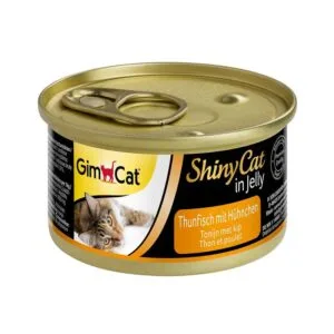 Вологий корм GimCat Shiny Cat з куркою і тунцем для котів, 70 г