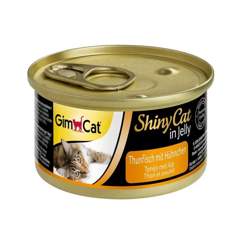 Вологий корм GimCat Shiny Cat з куркою і тунцем для котів, 70 г
