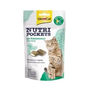 Ласощі GimCat Nutri Pockets з котячою м'ятою і мультивітаміном для котів, 60 г