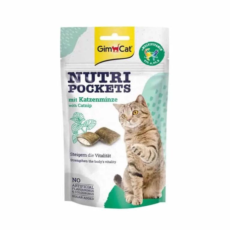 Ласощі GimCat Nutri Pockets з котячою м'ятою і мультивітаміном для котів, 60 г