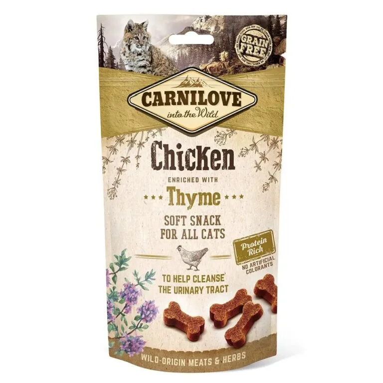 Ласощі Carnilove Cat Semi Moist Snack курка, чебрець для кішок, 50g