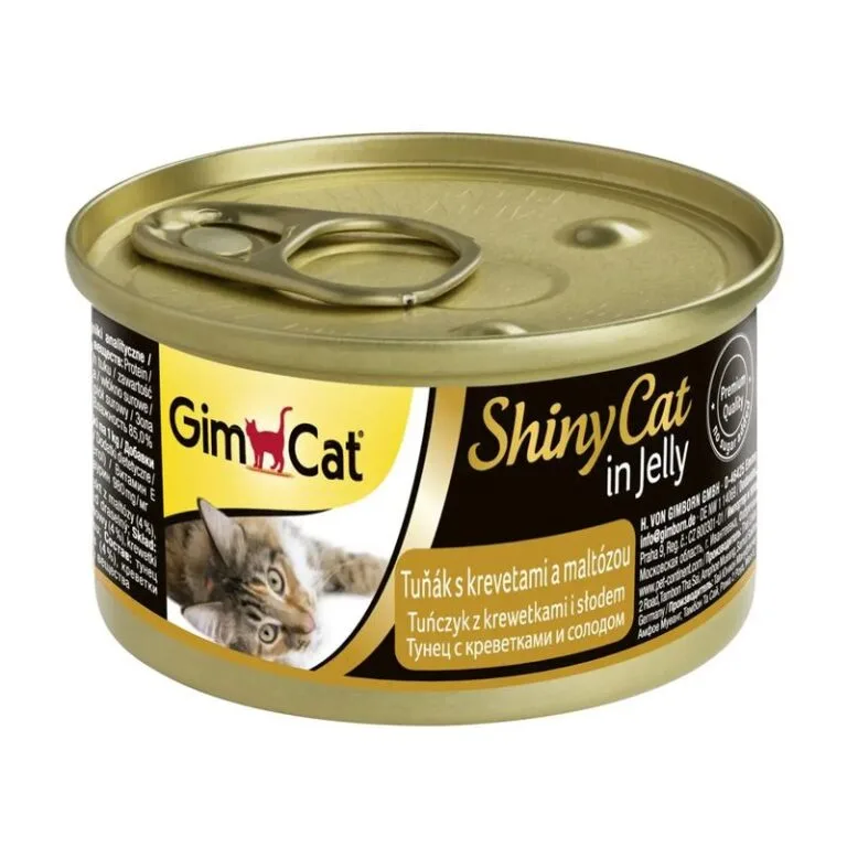 Вологий корм GimCat Shiny Cat з тунцем і креветками для котів, 70 г