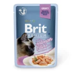 Brit Premium Cat pouch 85 g филе лосося в соусе для стерилизованных котов