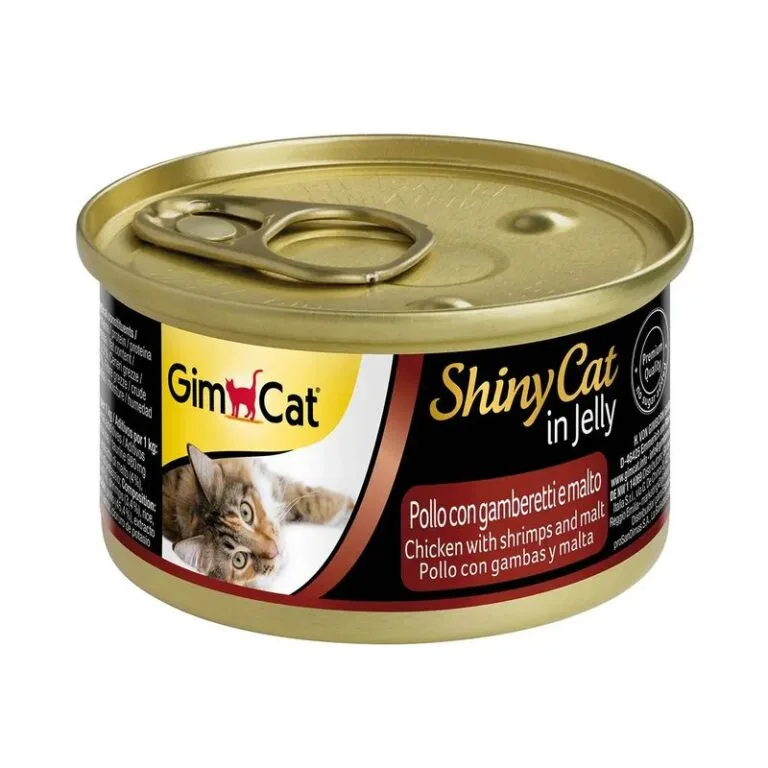 Вологий корм для котів GimCat Shiny Cat з куркою і креветками, 70 г