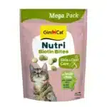 Вітамінізовані ласощі для котів GimCat NUTRI BIOTIN BITES для покращення стану шерсті та шкіри з водоростями, 425г, 710 шт