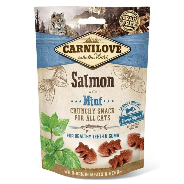 Ласощі Carnilove Cat Crunchy Snack лосось, м'ята для котів, 50g