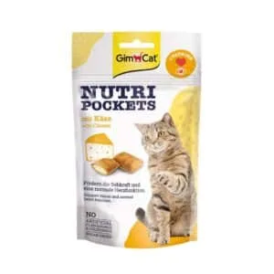 Ласощі GimCat Nutri Pockets з сиром і тауріном для котів, 60 г