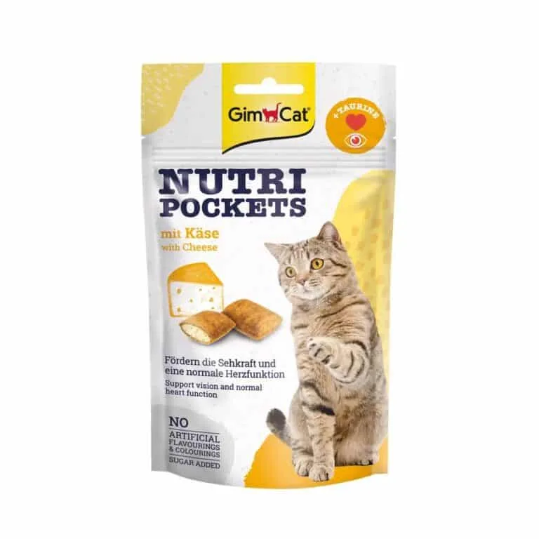 Ласощі GimCat Nutri Pockets з сиром і тауріном для котів, 60 г