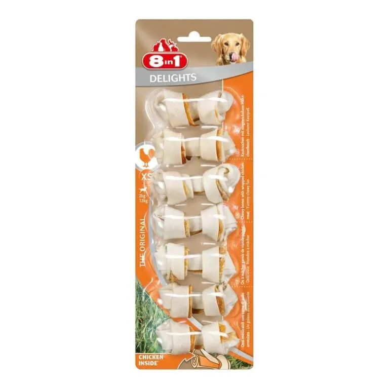 Ласощі 8in1 кістка з курячим м'ясом для собак, 7 шт