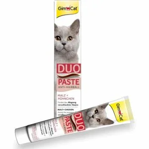 Паста для кошек с чувствительным пищеварением GimCat DUO PASTE Anti-hairboll malt with chicken мальт и курица, 50 г