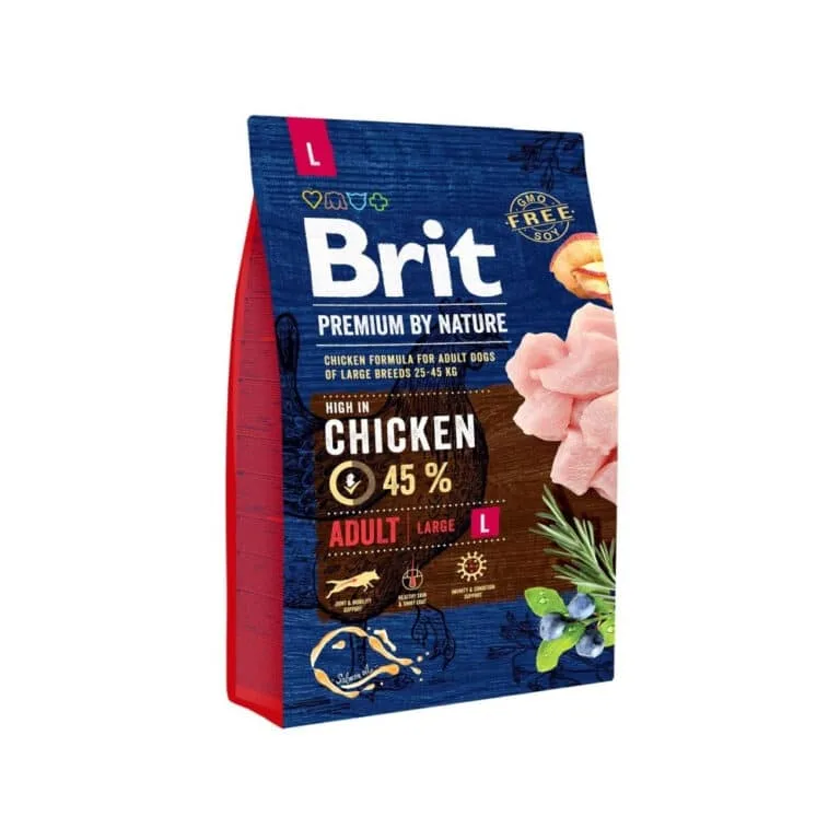 Сухий корм Brit Premium Adult L з куркою для дорослих собак великих порід