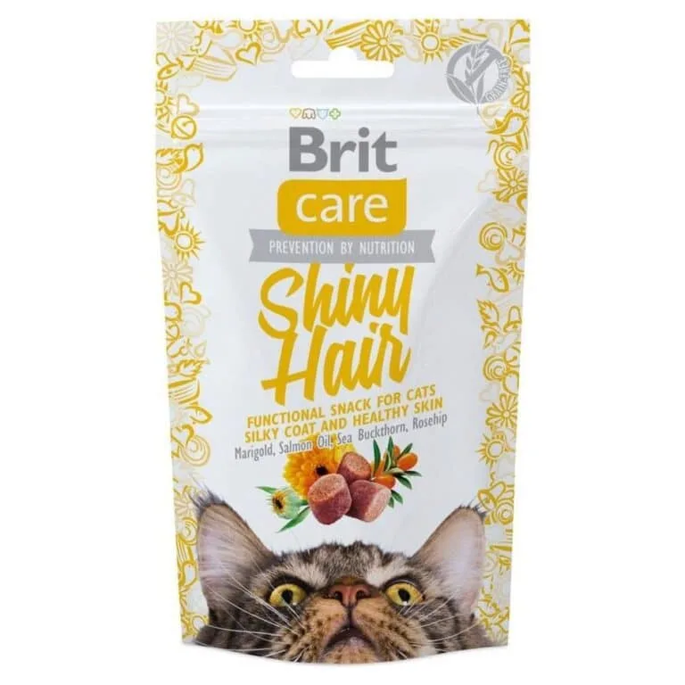 Ласощі Brit Care Shiny Hair з лососем для котів, 50 г