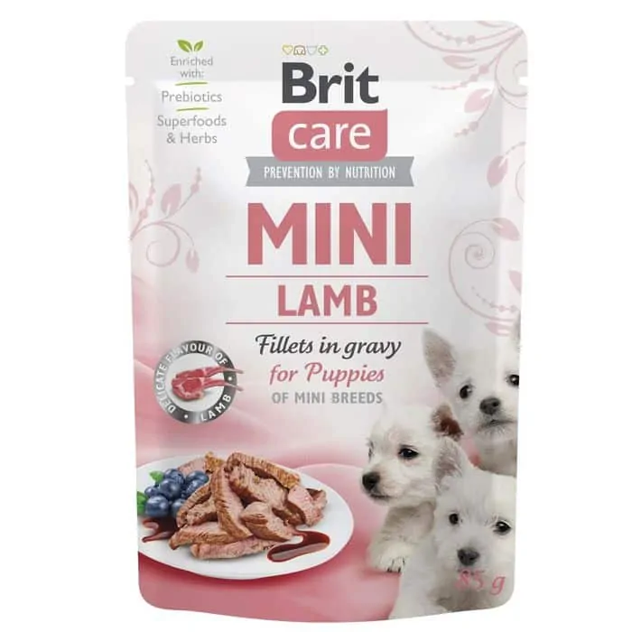 Вологий корм Brit Care Mini з ягням для цуценят малих порід, 85 г