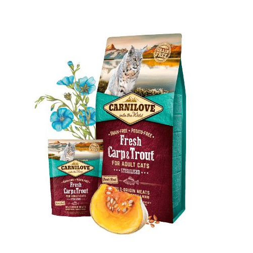 Корм для стерилізованих кішок, з коропом і фореллю - Carnilove Cat Fresh Carp & Trout Sterilised for Adult