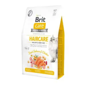 Сухий корм Brit Care Cat GF Haircare Shiny беззерновий з лососем і куркою для котів