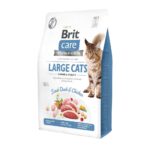 Сухой корм для кошек крупных пород Brit Care Cat GF Large cats Power & Vitality с уткой и курицей
