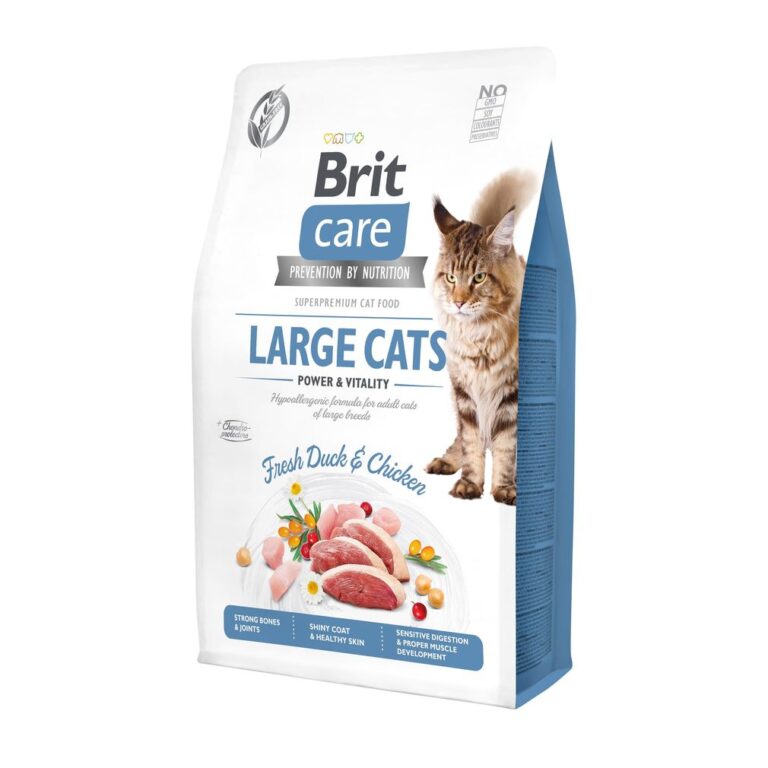 Сухий корм Brit Care Cat GF Large cats Power & Vitality з качкою та куркою для котів