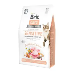 Сухий корм Brit Care Cat GF Sensitive Delicate Taste з індичкою та лососем для котів