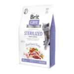 Сухий корм для стерилізованих котів та котів з надмірною вагою Brit Care Cat GF Sterilized Weight Control з качкою та індичкою