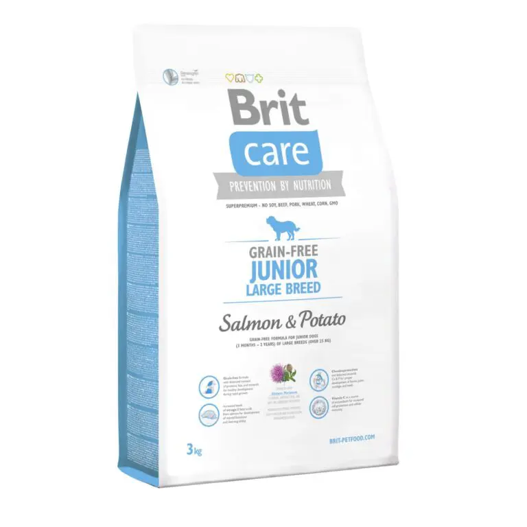 Сухий корм Brit Care GF Junior Large Breed Salmon & Potato для цуценят великих порід беззерновий з лососем і картоплею