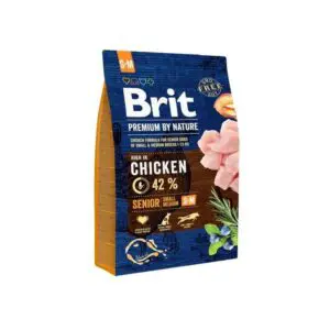Сухий корм Brit Premium Senior S+M з куркою для літніх собак малих порід, 3 кг