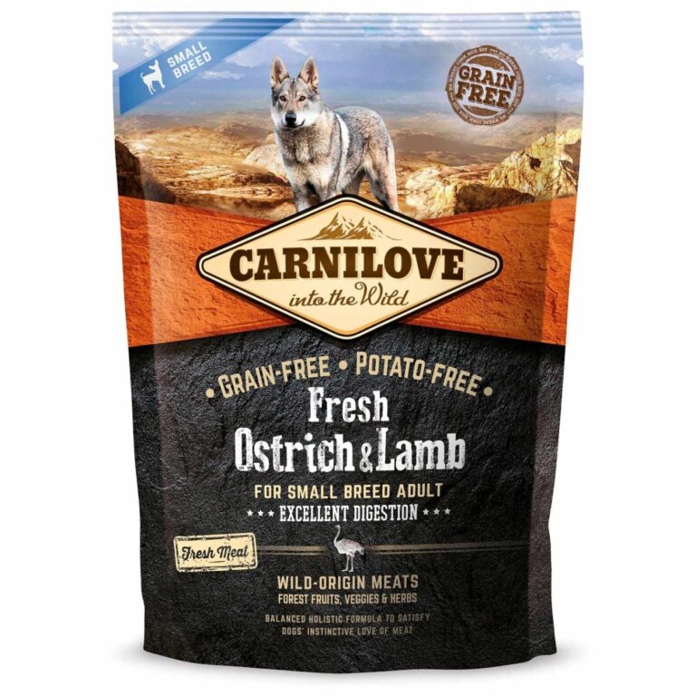 Сухий корм Carnilove Fresh Ostrich & Lamb з ягням і страусом для собак малих порід