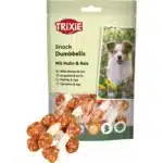 Ласощі для собак Trixie Chewing Dumbbells Гантель жувальна з куркою та рисом, 100 г, 6 шт