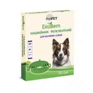Нашийник ProVet ЕкоВет від бліх та кліщів для собак та котів, 35 см