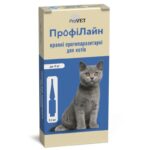 Капли на холку для кошек «ПрофиЛайн» до 4 кг, 4 пипетки (от внешних паразитов)