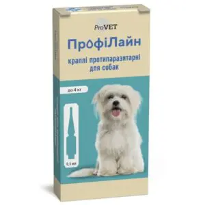 Профілайн ProVet краплі на холку від бліх та кліщів для собак до 4 кг, 4 піпетки
