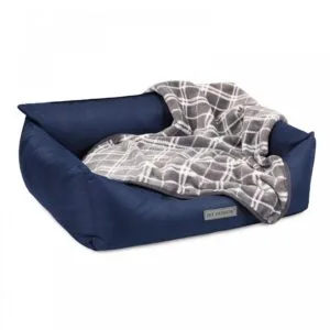 Лежак Pet Fashion Prime синій для собак, 66x52x24 см