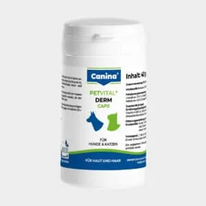 Вітаміни Canina PetVital Derm-Caps для шкіри і шерсті для собак і котів, 100 капсул