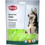 Ласощі для собак Trixie Denta Fun Пластинки для чищення зубів зі спіруліною, 100 г