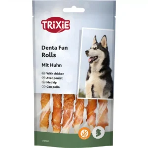 Ласощі Trixie Denta Fun Chewing Rolls з куркою для собак, 70 г