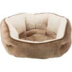 Лежак Trixie Cosma для собак, с наполнителем из флиса, плюш, коричневый