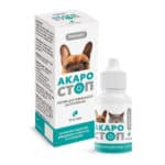 «Акаростоп» - капли для кошек, собак и кроликов наружного применения, 10 мл (акарицидный препарат)