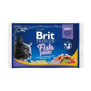 Набір вологих кормів Brit Premium рибна тарілка для котів, 4 шт х 100 г