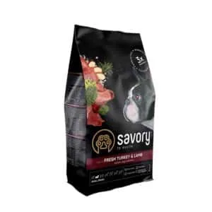 Сухий корм Savory з індичкою і ягням для собак малих порід