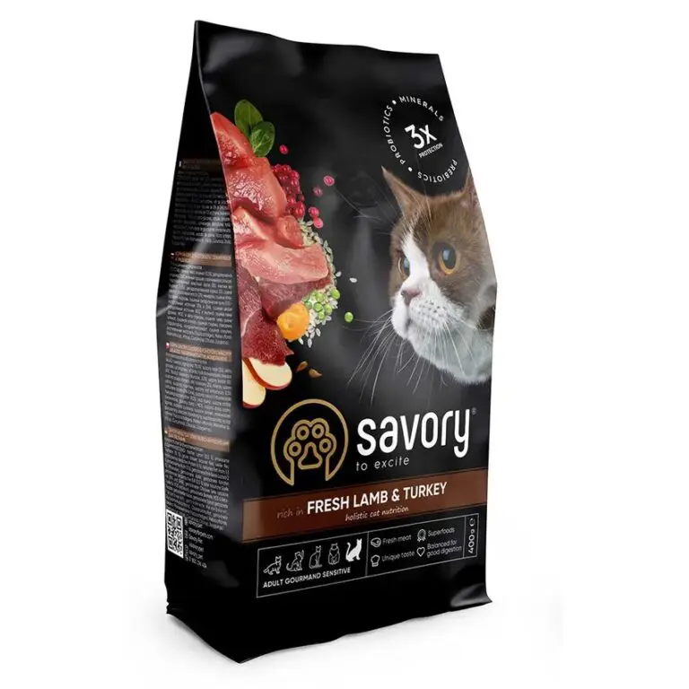 Сухий корм Savory з ягням та індичкою для чутливих котів