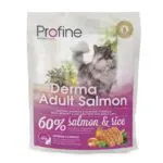 Сухий корм Profine Cat Derma з лососем і рисом для довгошерстих котів