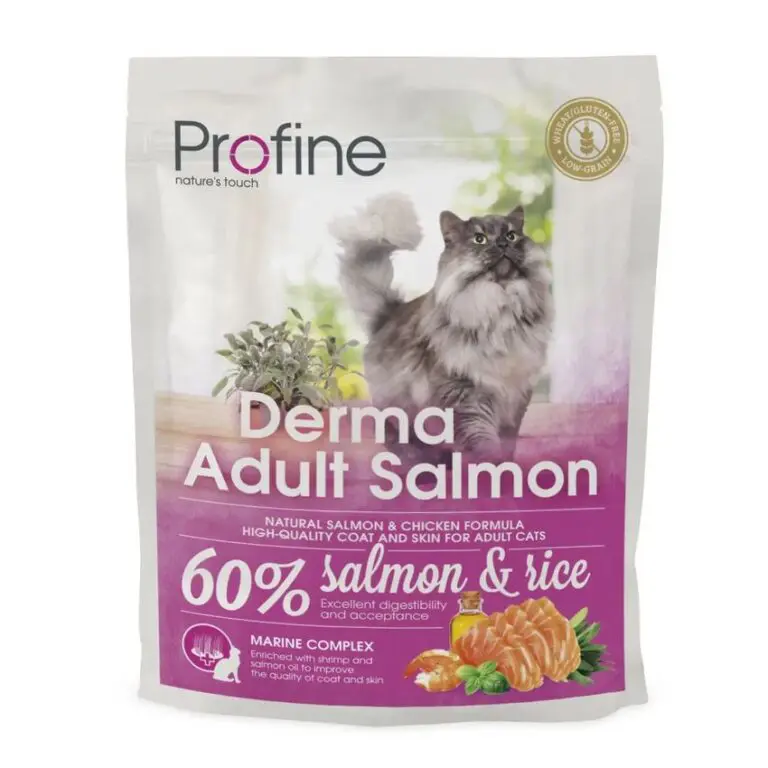 Сухий корм Profine Cat Derma з лососем і рисом для довгошерстих котів