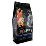 Сухий корм для довгошерстих котів Savory зі свіжим лососем і білою рибою