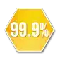 badge less trail 99 dust free icon yellow
