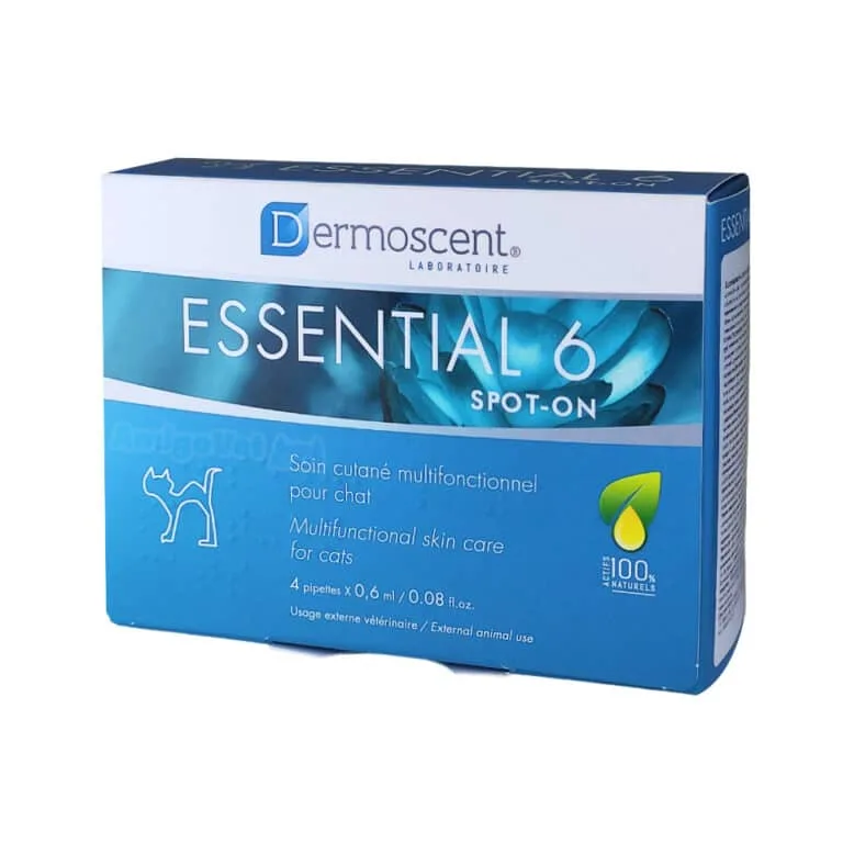 Краплі Dermoscent Essential 6 для котів, 4 піпетки
